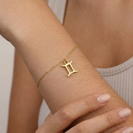 Gemini Zodiac Bracelet | Star Sign Charm, Gold & Silver