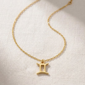 Gemini Zodiac Necklace | Star Sign Pendant, Gold & Silver