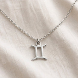 Gemini Zodiac Necklace | Star Sign Pendant, Gold & Silver