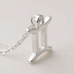 Gemini Zodiac Necklace | Star Sign Pendant, Gold & Silver