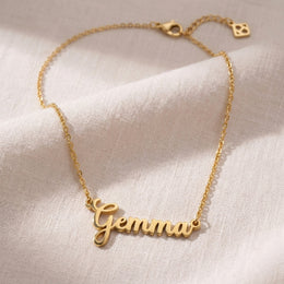 Gemma Name Necklace | 18ct Gold, Silver & Vermeil | Ready to Ship