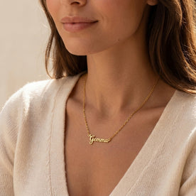 Gemma Name Necklace | 18ct Gold, Silver & Vermeil | Ready to Ship