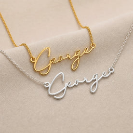 George Name Necklace | 18ct Gold, Silver & Vermeil | Ready to Ship