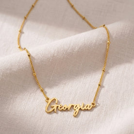 Georgia Name Necklace | 18ct Gold, Silver & Vermeil | Ready to Ship
