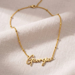 Georgie Name Necklace | 18ct Gold, Silver & Vermeil | Ready to Ship