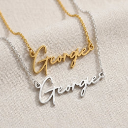 Georgie Name Necklace | 18ct Gold, Silver & Vermeil | Ready to Ship