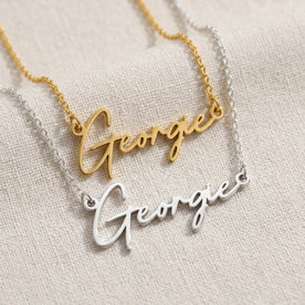 Georgie Name Necklace | 18ct Gold, Silver & Vermeil | Ready to Ship