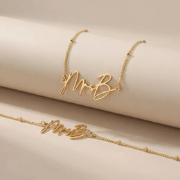 18ct Matching Necklace & Bracelet Set - Mix & Match