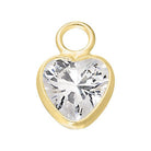 Gigi & Maple Charm Gold Crystal Heart Premium Charm