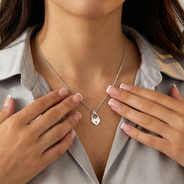 Heart Lock Necklace in Vermeil, Gold or Silver – Padlock Pendant by Gigi & Maple