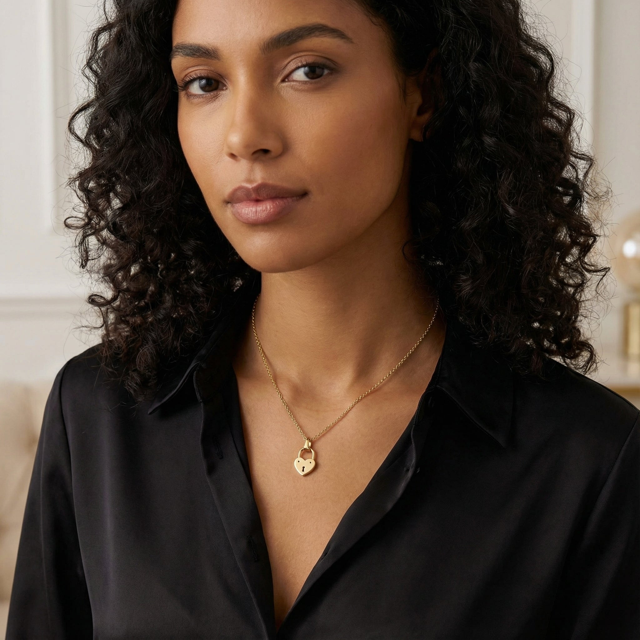 Gigi & Maple Necklace 18ct Gold / Style 1 / 16–18" with 2" extender Heart Lock Pendant Necklace by G&M