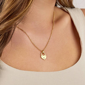 Heart Lock Necklace in Vermeil, Gold or Silver – Padlock Pendant by Gigi & Maple