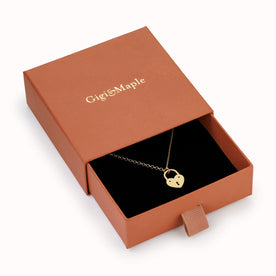Heart Lock Necklace in Vermeil, Gold or Silver – Padlock Pendant by Gigi & Maple