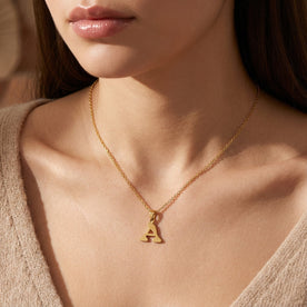 Custom Initial Necklace in Gold, Silver or Vermeil – Custom Letter Pendant by Gigi & Maple