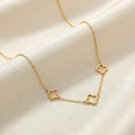 Multi Clover in Vermeil, Gold or Silver – Delicate Four Leaf Clover Necklace by Gigi & Maple