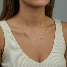 Personalised Multi-Name Necklace – 1 to 5 Custom Names in Gold, Silver or Vermeil by Gigi & Maple