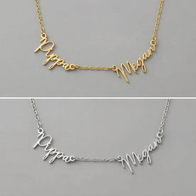 Personalised Multi-Name Necklace – 1 to 5 Custom Names in Gold, Silver or Vermeil by Gigi & Maple