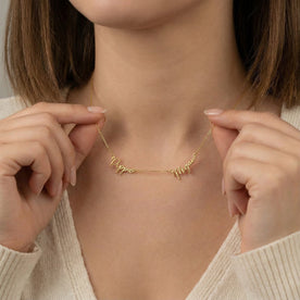 Personalised Multi-Name Necklace – 1 to 5 Custom Names in Gold, Silver or Vermeil by Gigi & Maple