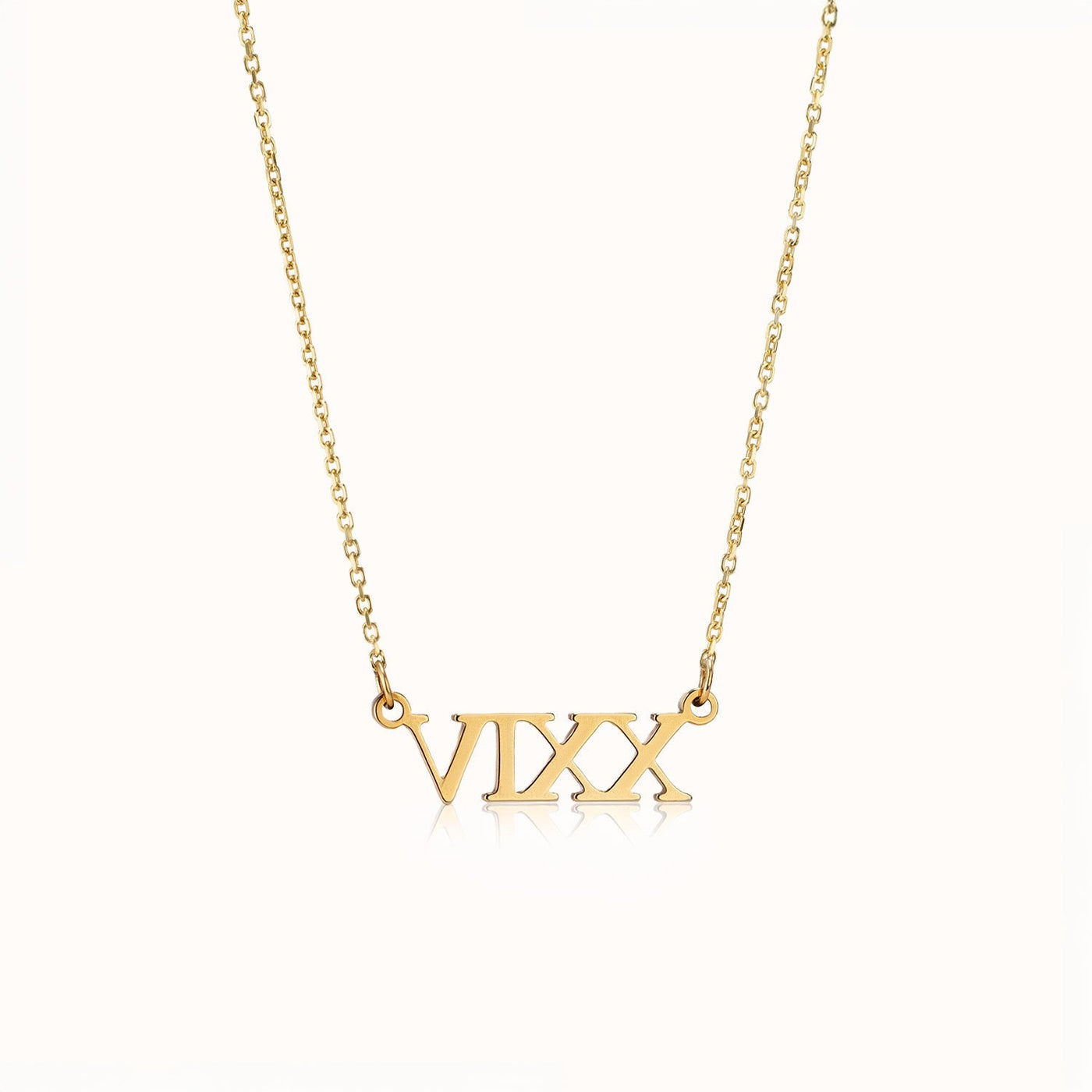 Custom Roman Numeral Necklace in Gold or Silver – Personalised Date Necklace – Gigi & Maple