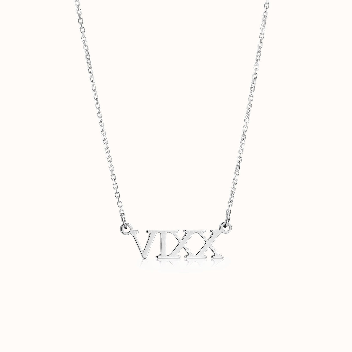 Custom Roman Numeral Necklace in Gold or Silver – Personalised Date Necklace – Gigi & Maple