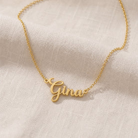 Gina Name Necklace | 18ct Gold, Silver & Vermeil | Ready to Ship