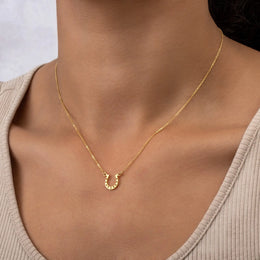 Horseshoe Necklace in Gold, Silver & Vermeil | HBD