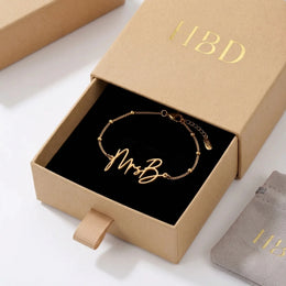 Custom Mrs Name Bracelet – Gold or Silver Personalised Bridal Jewellery