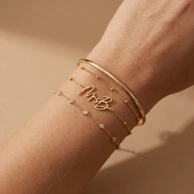 Custom Mrs Name Bracelet – Gold or Silver Personalised Bridal Jewellery