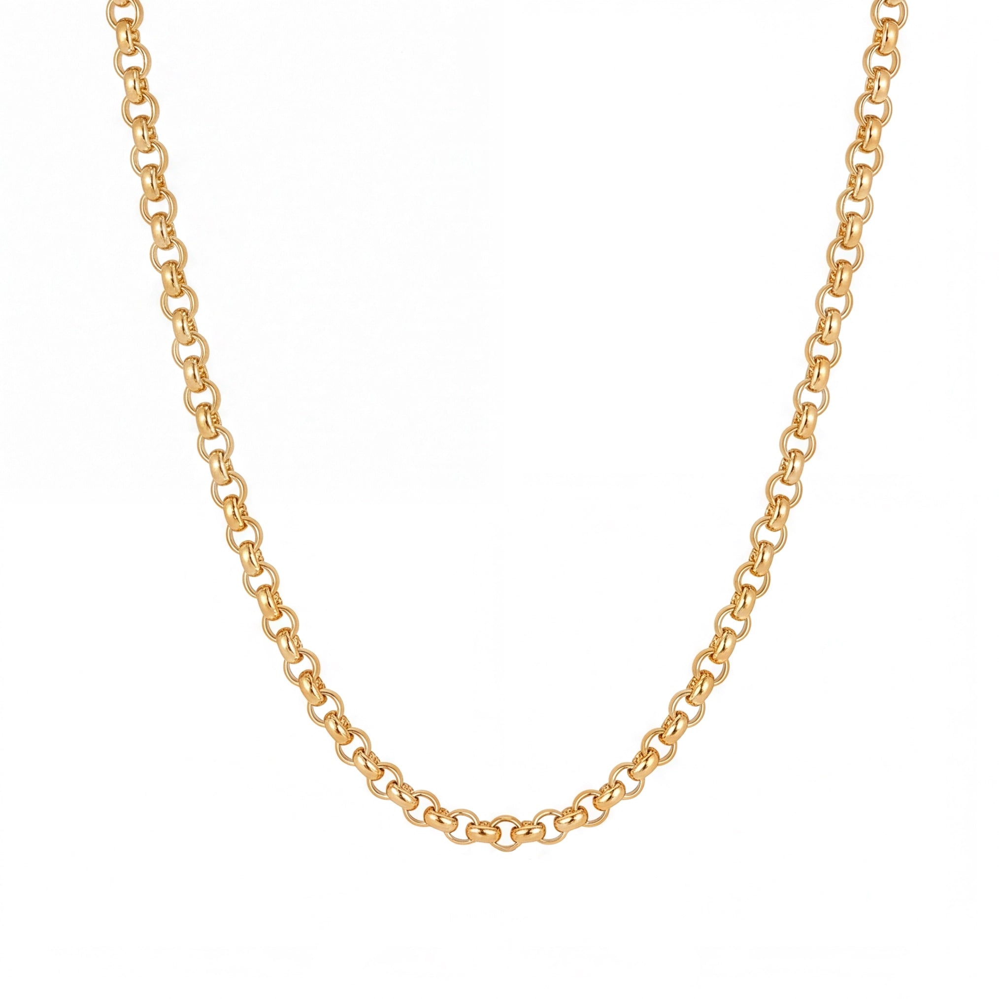Belcher Chain Necklace in 18ct Gold or Sterling Silver – 14" to 20" Lengths