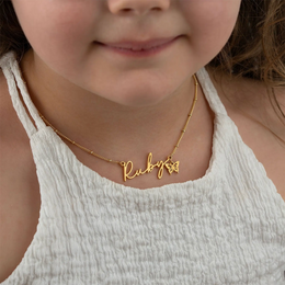 Personalised Kids Name Necklace | Gold or Silver | HBD