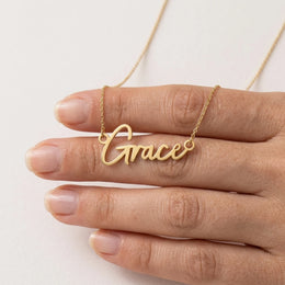 Grace Name Necklace | 18ct Gold, Silver & Vermeil | Ready to Ship