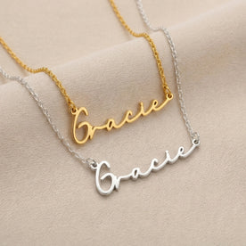 Gracie Name Necklace | 18ct Gold, Silver & Vermeil | Ready to Ship
