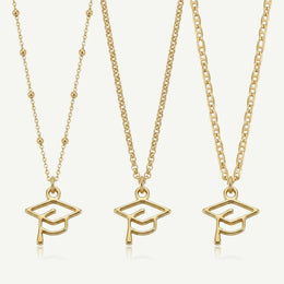Graduation Cap Charm Necklace & Bracelet
