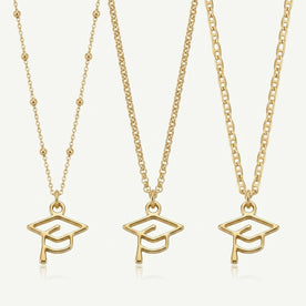 Graduation Cap Charm Necklace & Bracelet