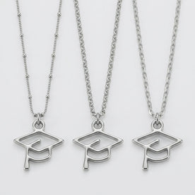 Graduation Cap Charm Necklace & Bracelet
