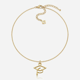Graduation Cap Charm Necklace & Bracelet