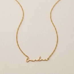 Grandma Necklace in 18ct Gold or Sterling Silver with 3 Chain Styles