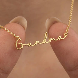 Grandma Necklace in 18ct Gold or Sterling Silver with 3 Chain Styles