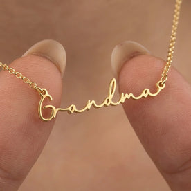 Grandma Necklace in 18ct Gold or Sterling Silver with 3 Chain Styles