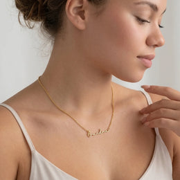 Grandma Necklace in 18ct Gold or Sterling Silver with 3 Chain Styles
