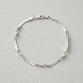 Grooved Herringbone Twist Bracelet in Gold or Silver