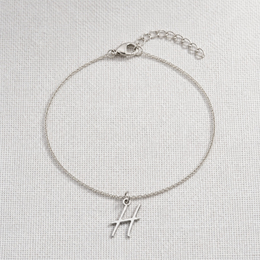 H Bracelet | Initial & Letter H Charm, Gold & Silver