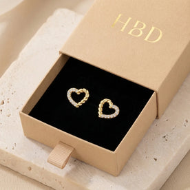 Half Twist Open Heart Stud Earrings