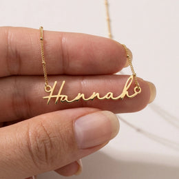Hannah Name Necklace | 18ct Gold, Silver & Vermeil | Ready to Ship