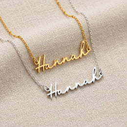 Hannah Name Necklace | 18ct Gold, Silver & Vermeil | Ready to Ship