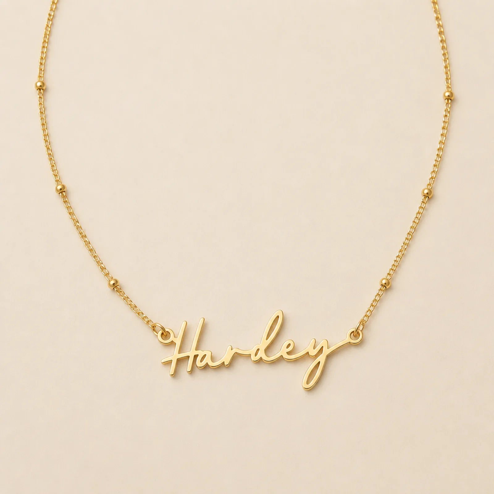 Harley Name Necklace | 18ct Gold, Silver & Vermeil | Ready to Ship