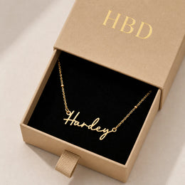 Harley Name Necklace | 18ct Gold, Silver & Vermeil | Ready to Ship