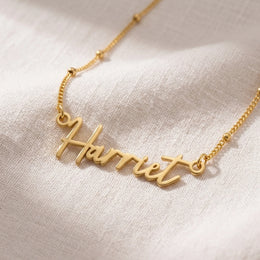 Harriet Name Necklace | 18ct Gold, Silver & Vermeil | Ready to Ship