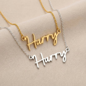 Harry Name Necklace | 18ct Gold, Silver & Vermeil | Ready to Ship