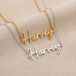 Harvey Name Necklace | 18ct Gold, Silver & Vermeil | Ready to Ship